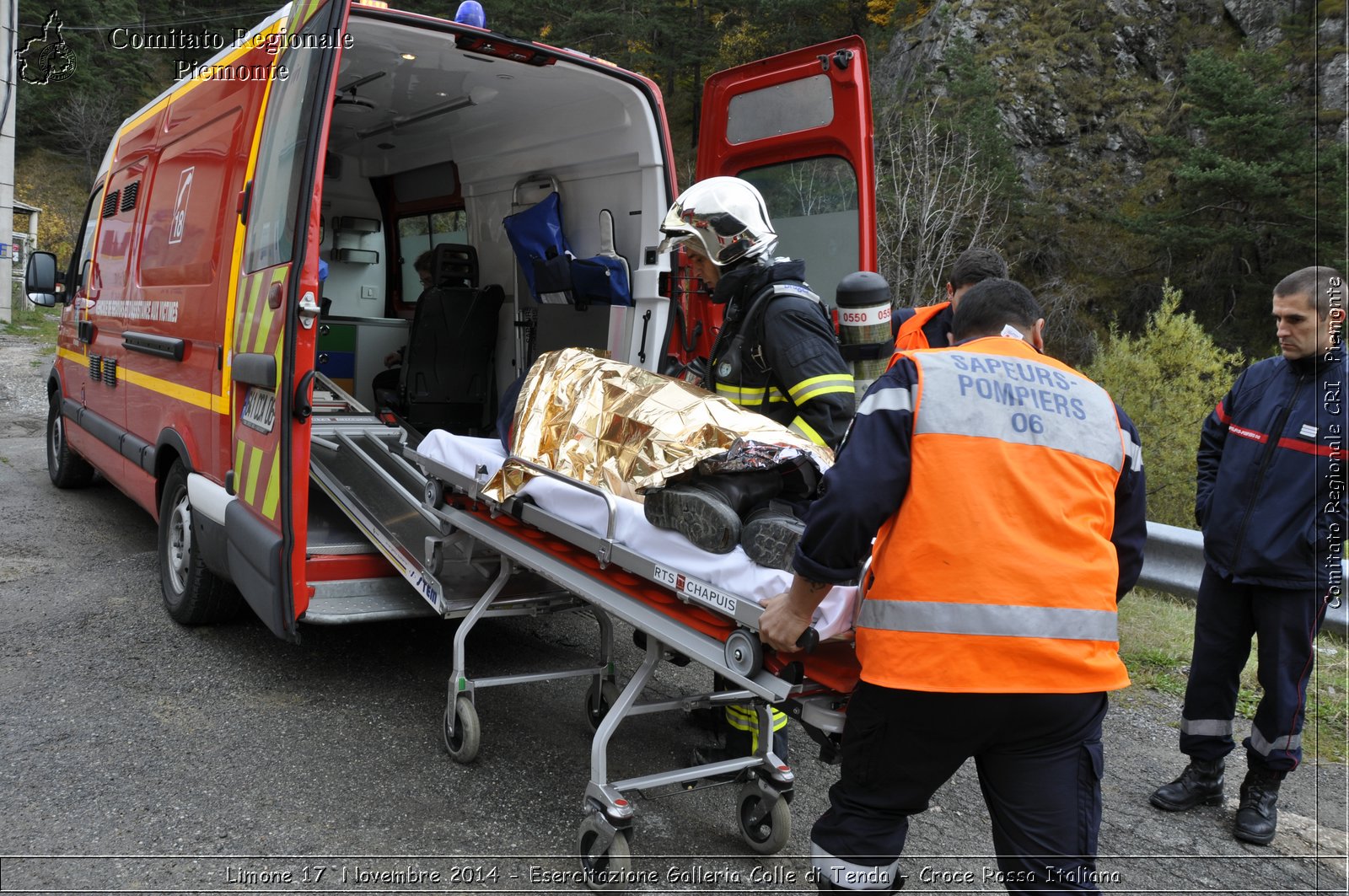 Limone 17 Novembre 2014 - Esercitazione Galleria Colle di Tenda - Croce Rossa Italiana- Comitato Regionale del Piemonte