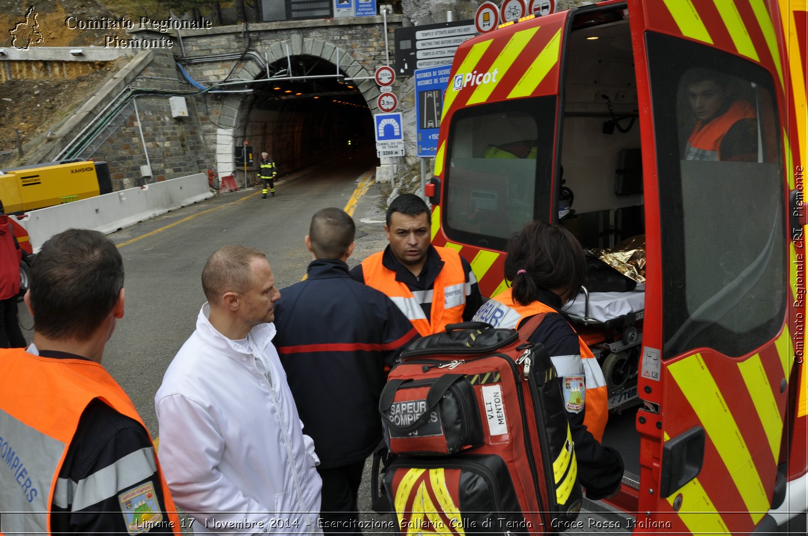 Limone 17 Novembre 2014 - Esercitazione Galleria Colle di Tenda - Croce Rossa Italiana- Comitato Regionale del Piemonte