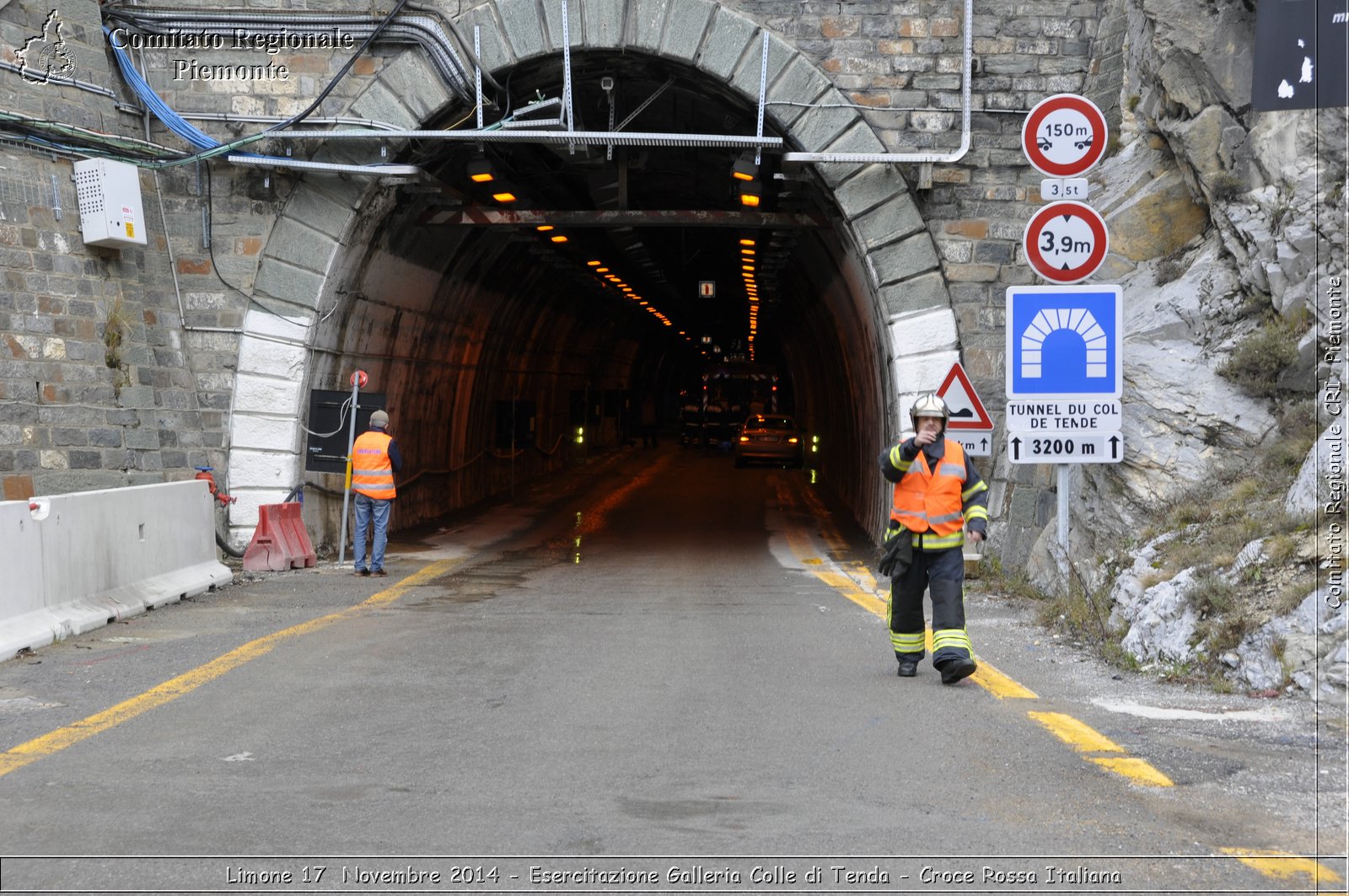 Limone 17 Novembre 2014 - Esercitazione Galleria Colle di Tenda - Croce Rossa Italiana- Comitato Regionale del Piemonte