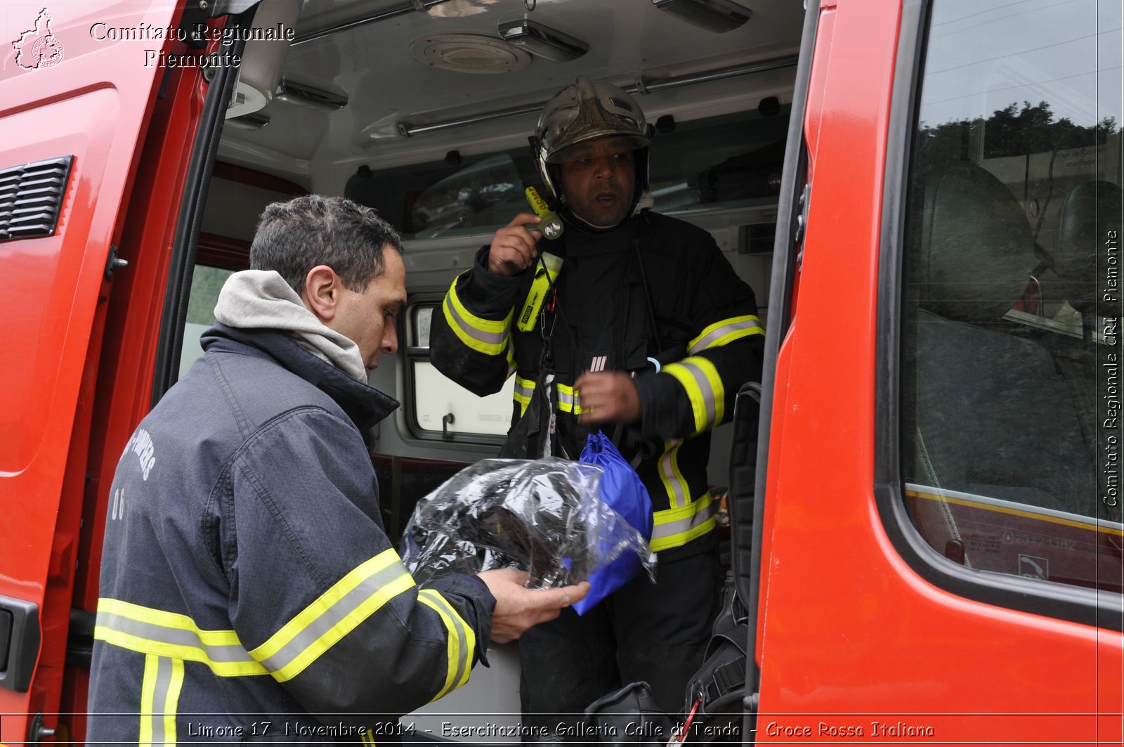 Limone 17 Novembre 2014 - Esercitazione Galleria Colle di Tenda - Croce Rossa Italiana- Comitato Regionale del Piemonte