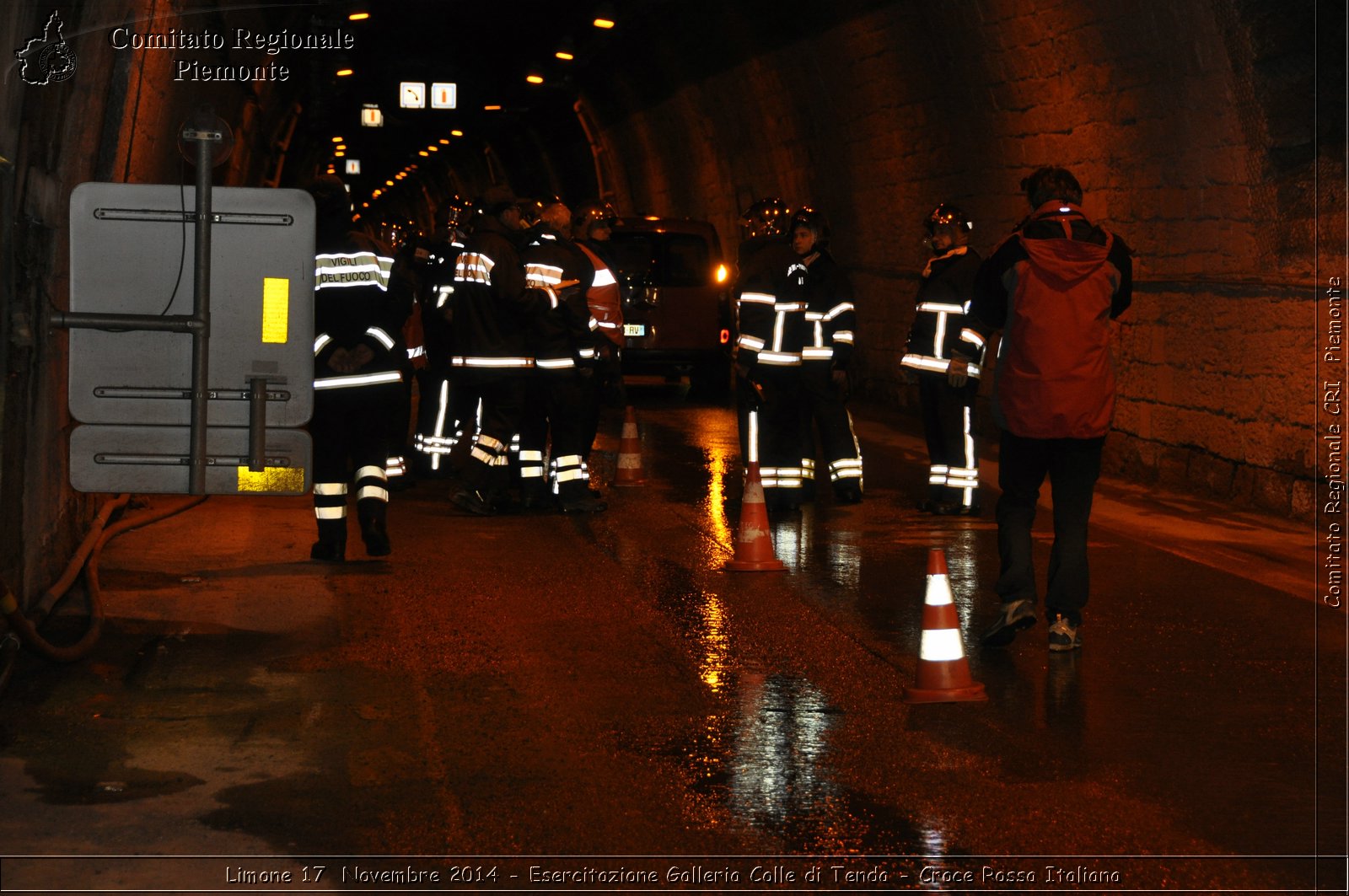 Limone 17 Novembre 2014 - Esercitazione Galleria Colle di Tenda - Croce Rossa Italiana- Comitato Regionale del Piemonte