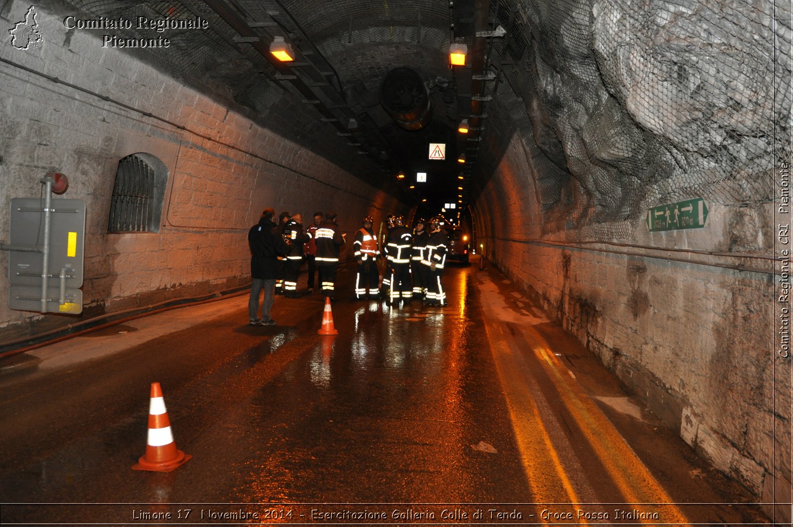 Limone 17 Novembre 2014 - Esercitazione Galleria Colle di Tenda - Croce Rossa Italiana- Comitato Regionale del Piemonte