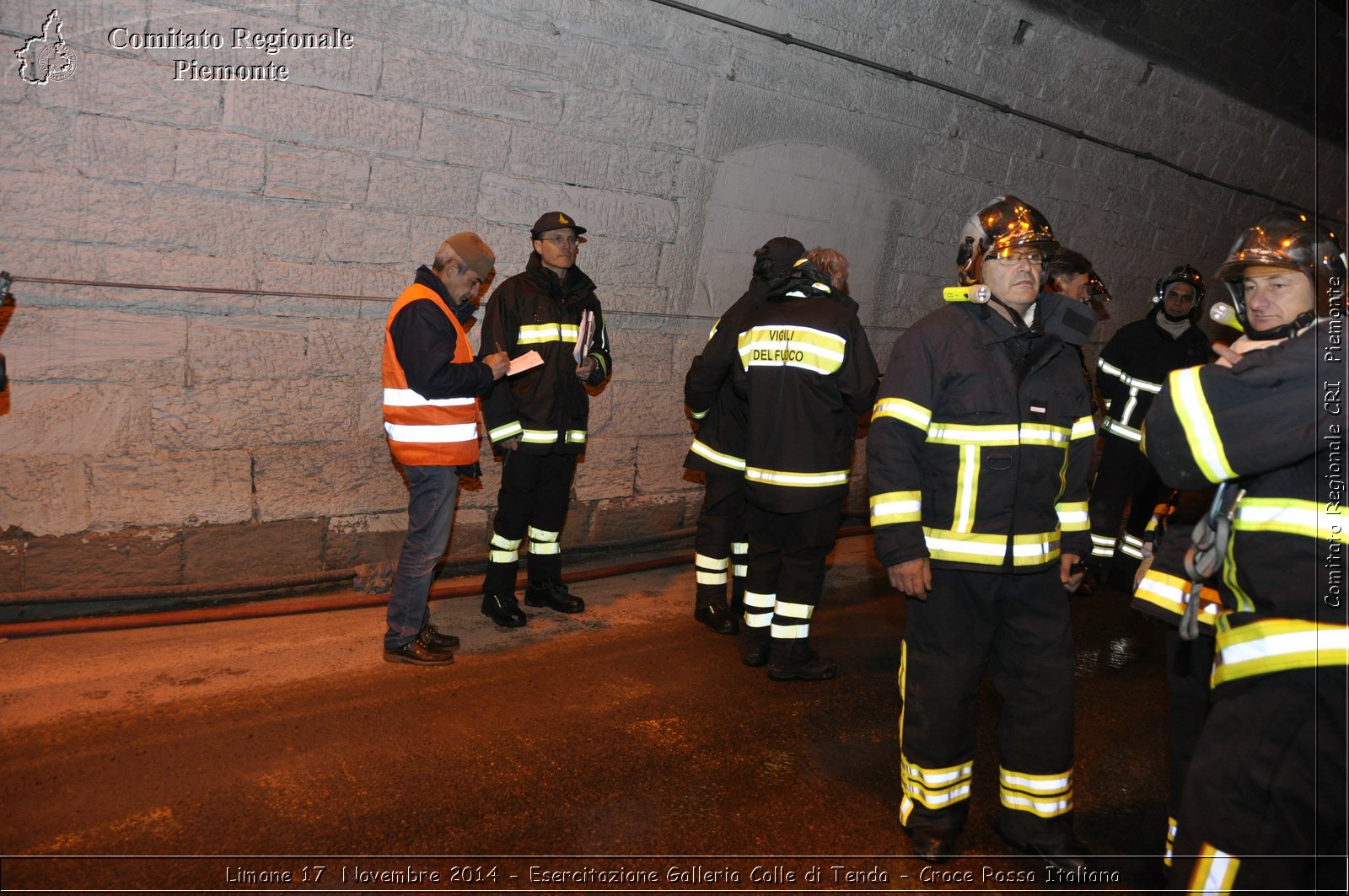 Limone 17 Novembre 2014 - Esercitazione Galleria Colle di Tenda - Croce Rossa Italiana- Comitato Regionale del Piemonte