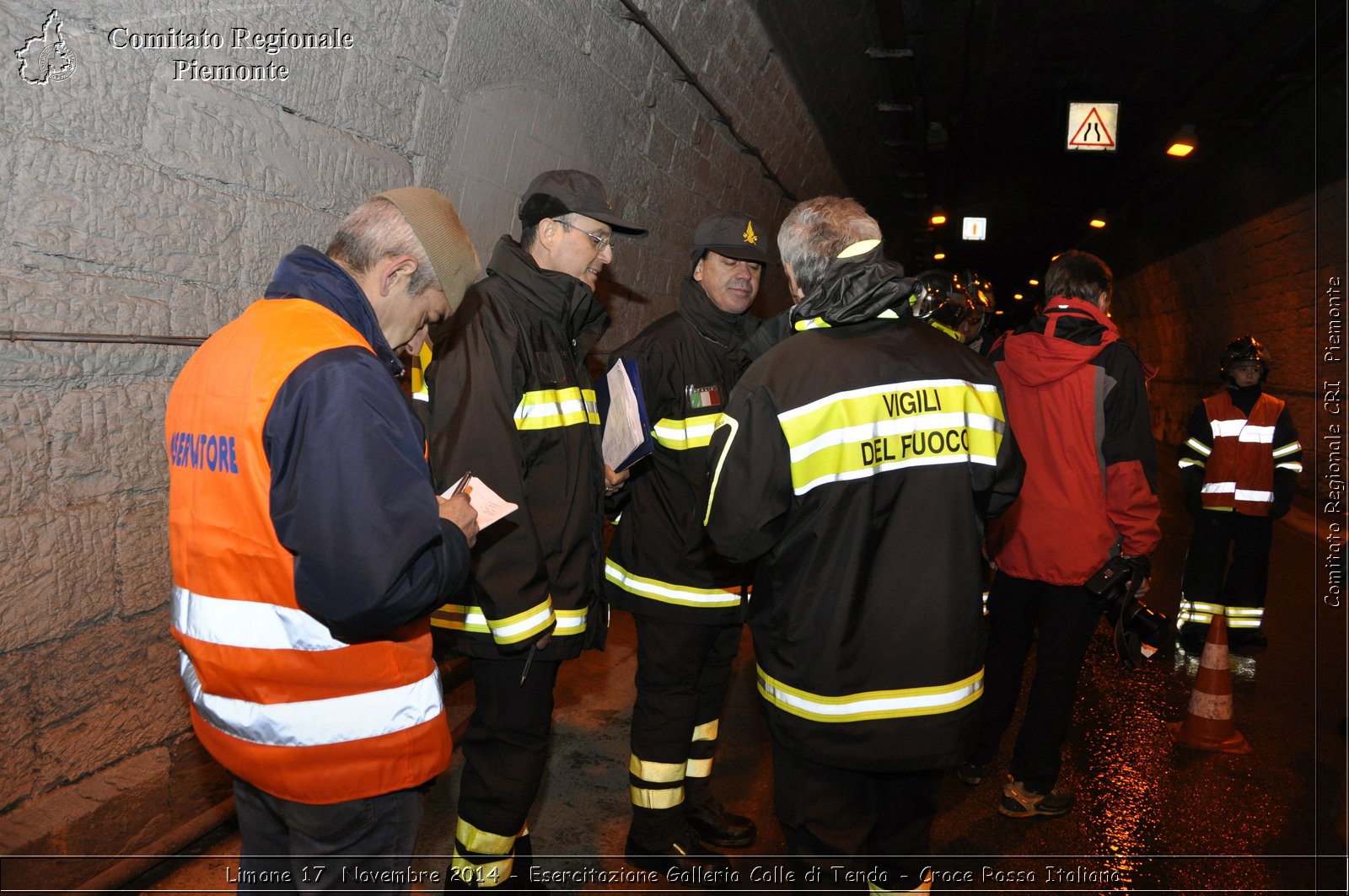 Limone 17 Novembre 2014 - Esercitazione Galleria Colle di Tenda - Croce Rossa Italiana- Comitato Regionale del Piemonte