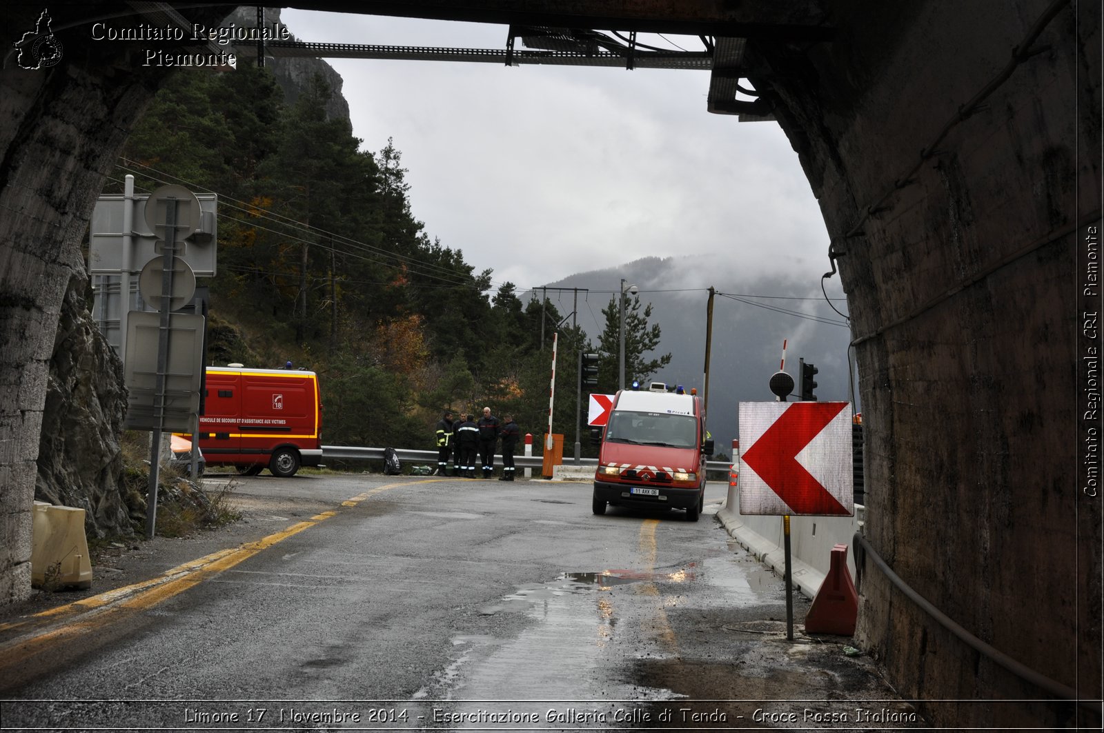 Limone 17 Novembre 2014 - Esercitazione Galleria Colle di Tenda - Croce Rossa Italiana- Comitato Regionale del Piemonte