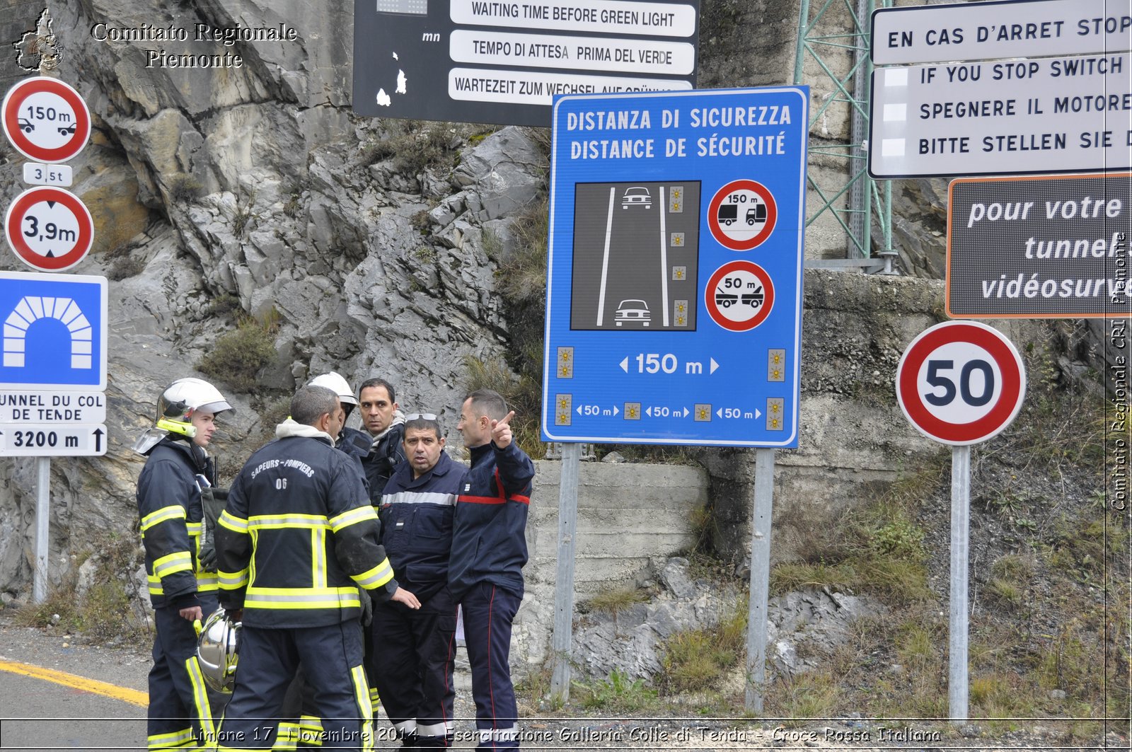 Limone 17 Novembre 2014 - Esercitazione Galleria Colle di Tenda - Croce Rossa Italiana- Comitato Regionale del Piemonte