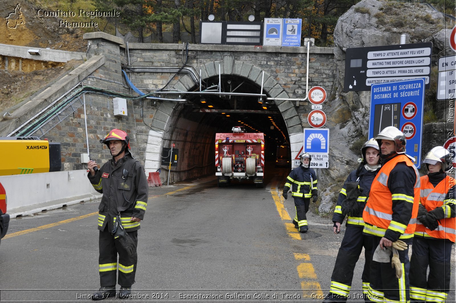 Limone 17 Novembre 2014 - Esercitazione Galleria Colle di Tenda - Croce Rossa Italiana- Comitato Regionale del Piemonte