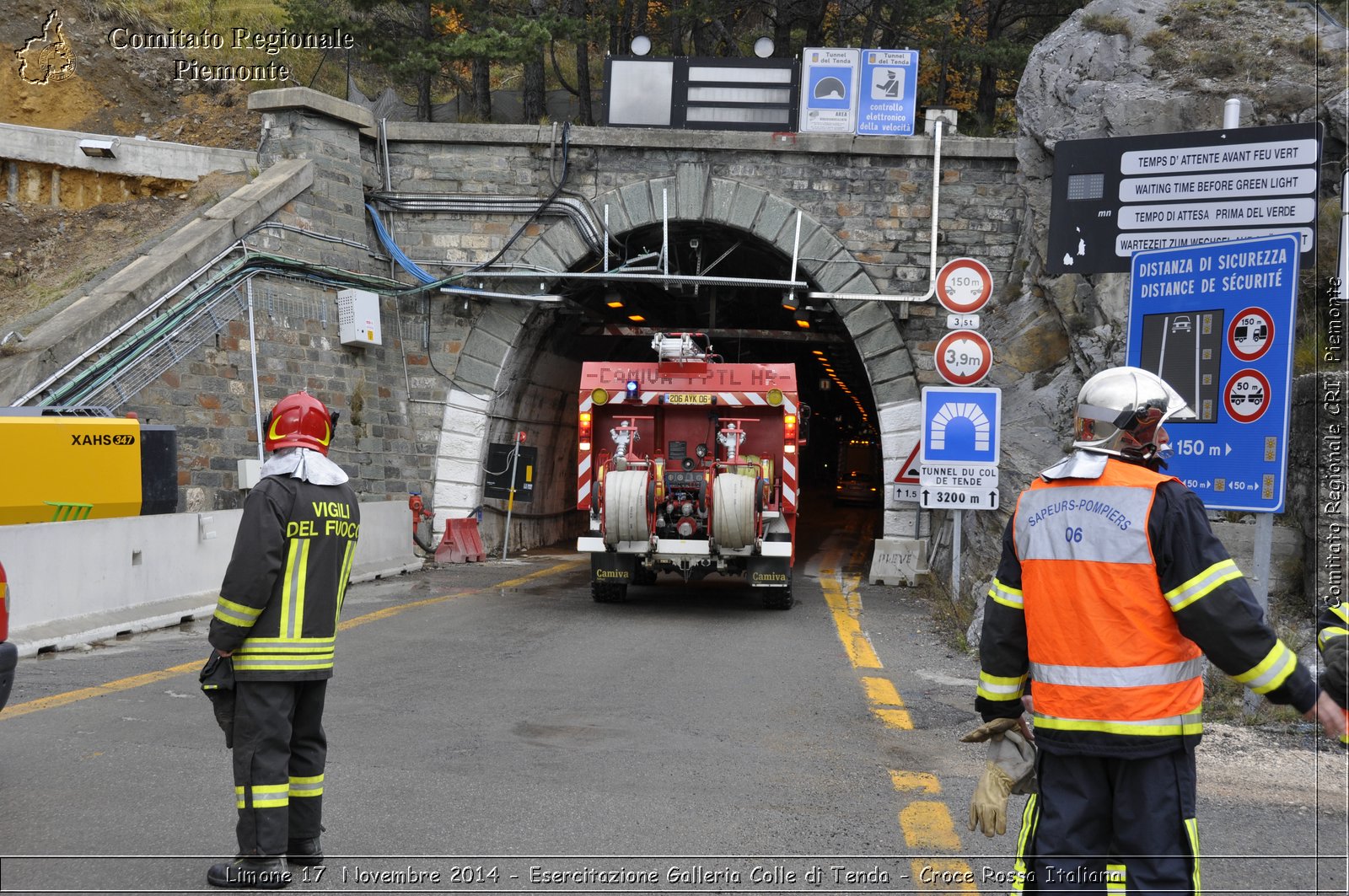 Limone 17 Novembre 2014 - Esercitazione Galleria Colle di Tenda - Croce Rossa Italiana- Comitato Regionale del Piemonte