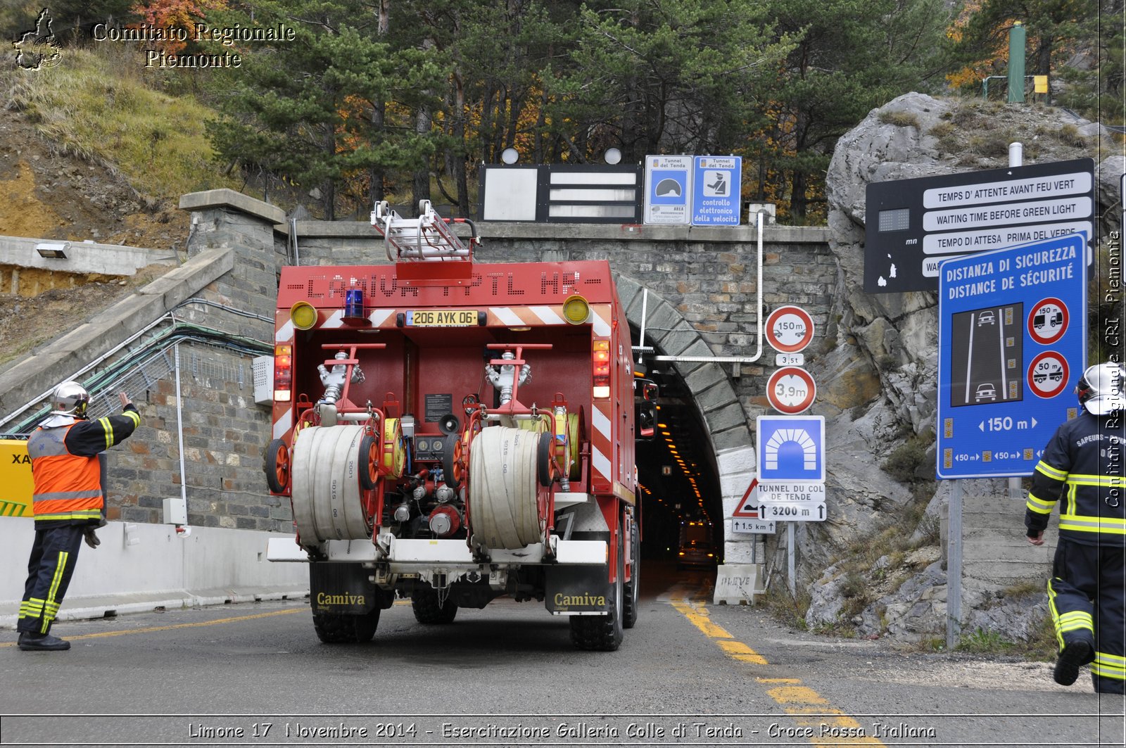 Limone 17 Novembre 2014 - Esercitazione Galleria Colle di Tenda - Croce Rossa Italiana- Comitato Regionale del Piemonte