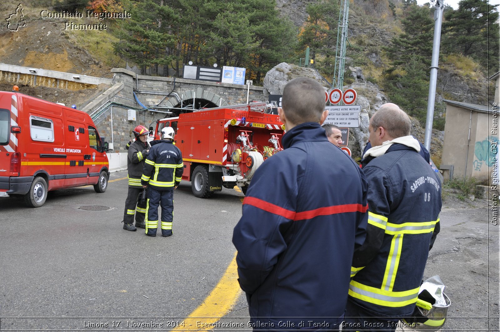 Limone 17 Novembre 2014 - Esercitazione Galleria Colle di Tenda - Croce Rossa Italiana- Comitato Regionale del Piemonte