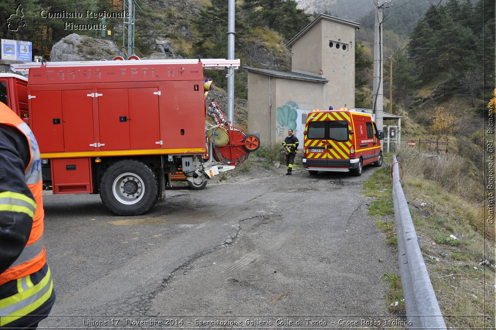 Limone 17 Novembre 2014 - Esercitazione Galleria Colle di Tenda - Croce Rossa Italiana- Comitato Regionale del Piemonte