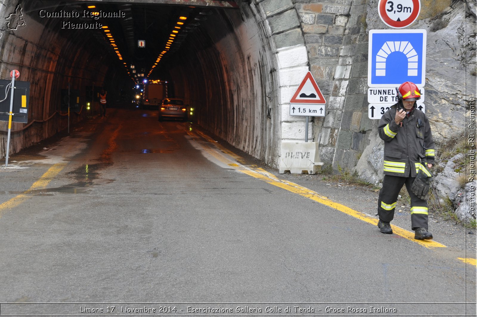 Limone 17 Novembre 2014 - Esercitazione Galleria Colle di Tenda - Croce Rossa Italiana- Comitato Regionale del Piemonte