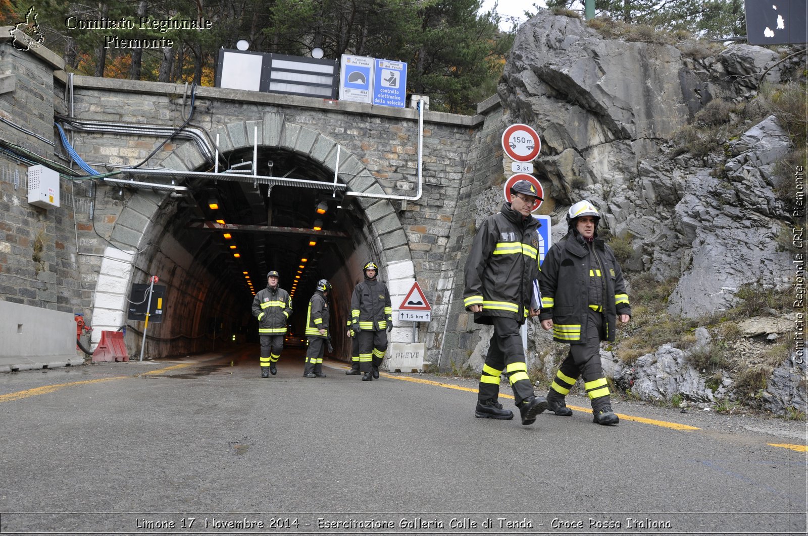 Limone 17 Novembre 2014 - Esercitazione Galleria Colle di Tenda - Croce Rossa Italiana- Comitato Regionale del Piemonte