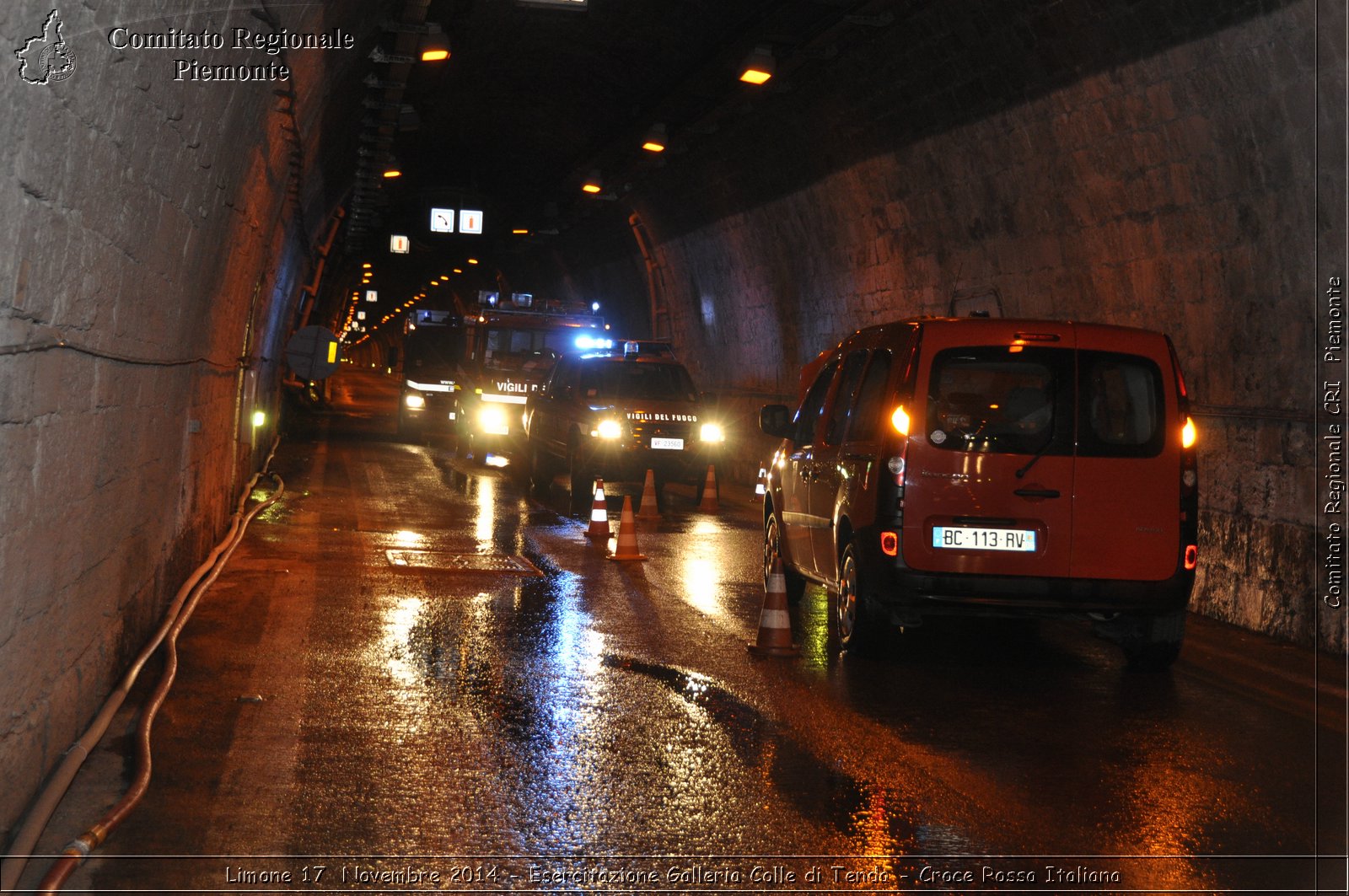 Limone 17 Novembre 2014 - Esercitazione Galleria Colle di Tenda - Croce Rossa Italiana- Comitato Regionale del Piemonte