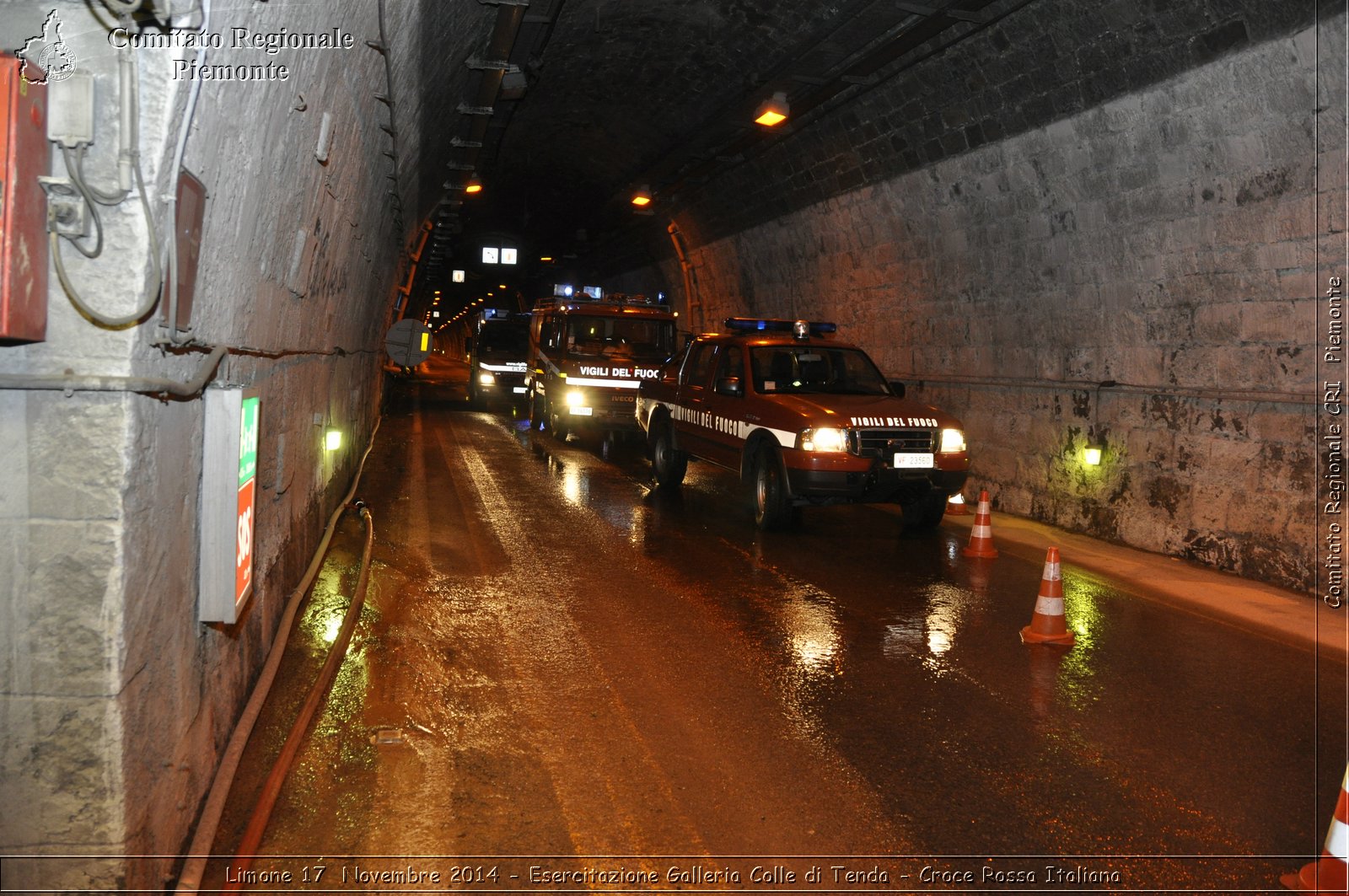 Limone 17 Novembre 2014 - Esercitazione Galleria Colle di Tenda - Croce Rossa Italiana- Comitato Regionale del Piemonte