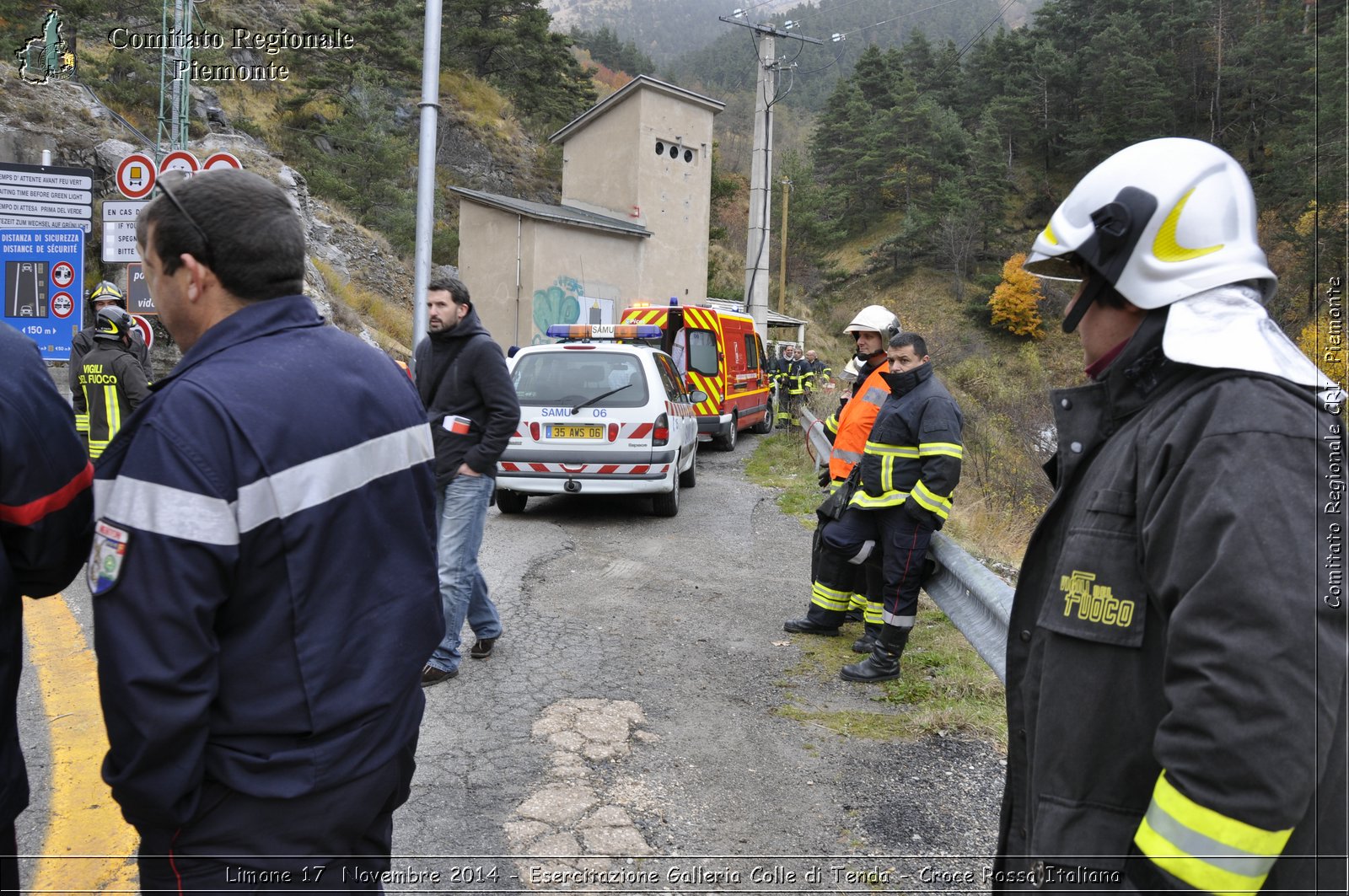 Limone 17 Novembre 2014 - Esercitazione Galleria Colle di Tenda - Croce Rossa Italiana- Comitato Regionale del Piemonte