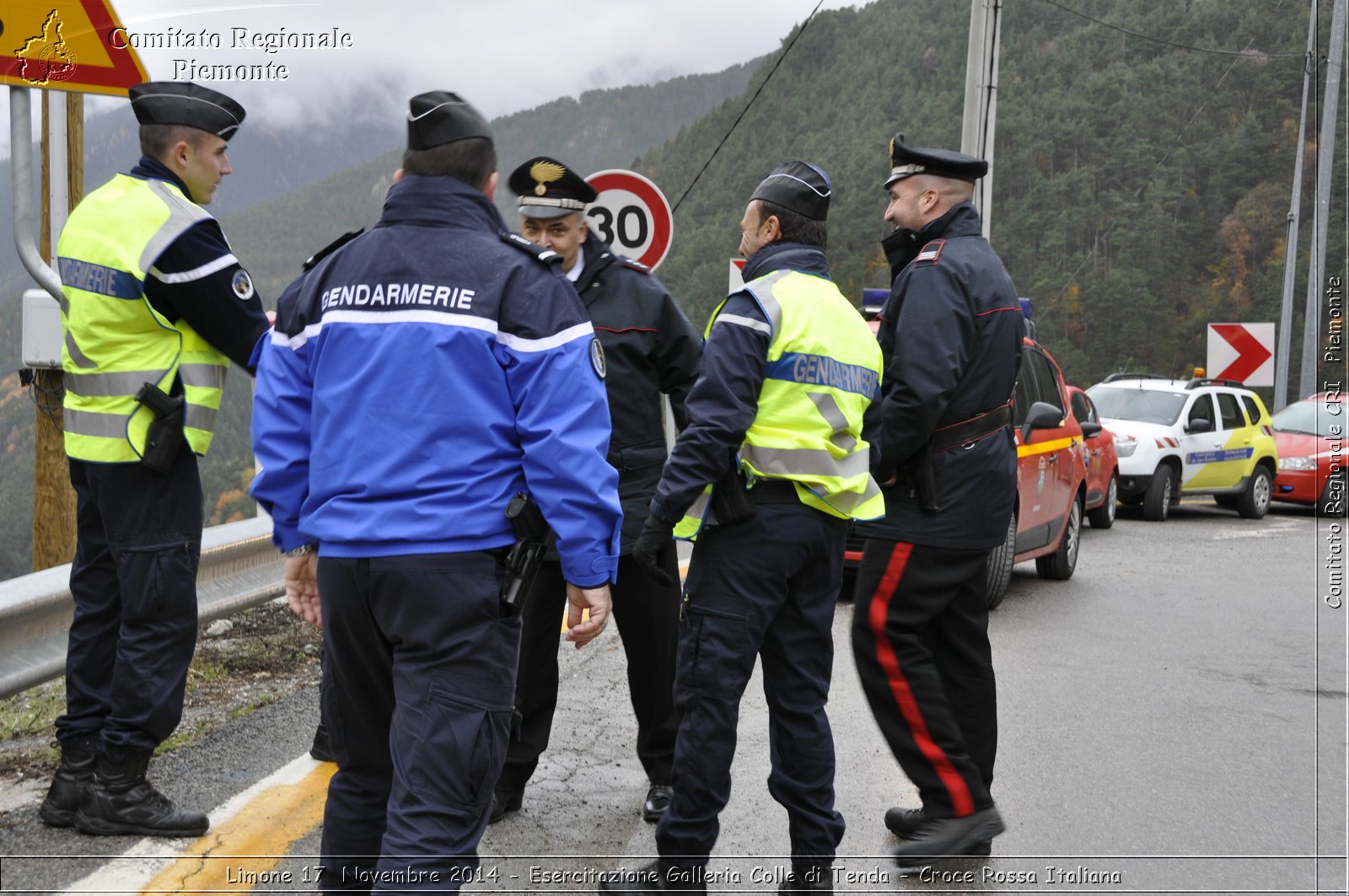 Limone 17 Novembre 2014 - Esercitazione Galleria Colle di Tenda - Croce Rossa Italiana- Comitato Regionale del Piemonte