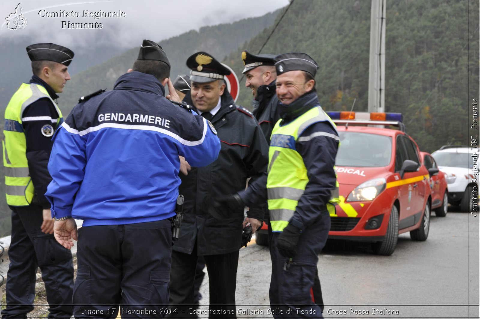 Limone 17 Novembre 2014 - Esercitazione Galleria Colle di Tenda - Croce Rossa Italiana- Comitato Regionale del Piemonte