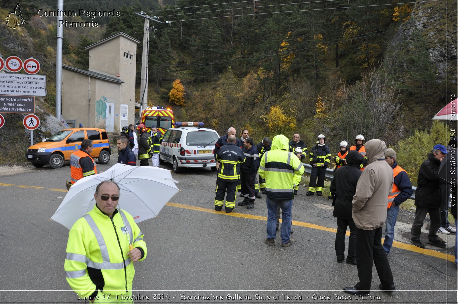 Limone 17 Novembre 2014 - Esercitazione Galleria Colle di Tenda - Croce Rossa Italiana- Comitato Regionale del Piemonte