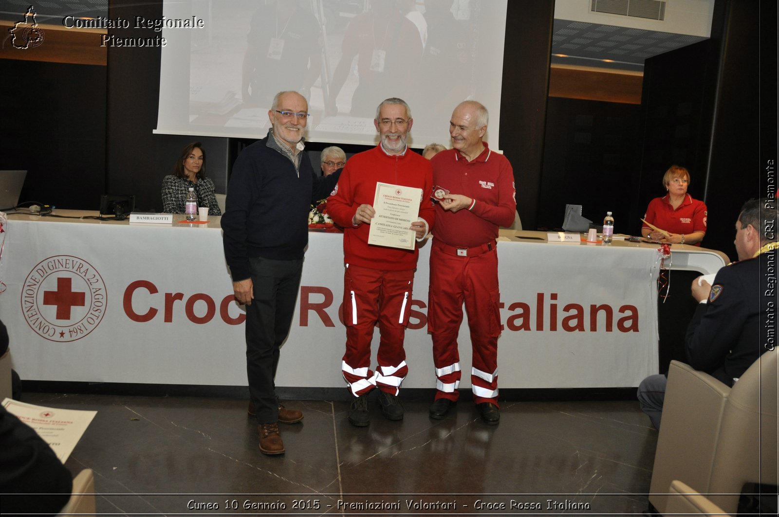 Cuneo 10 Gennaio 2015 - Premiazioni Volontari - Croce Rossa Italiana- Comitato Regionale del Piemonte