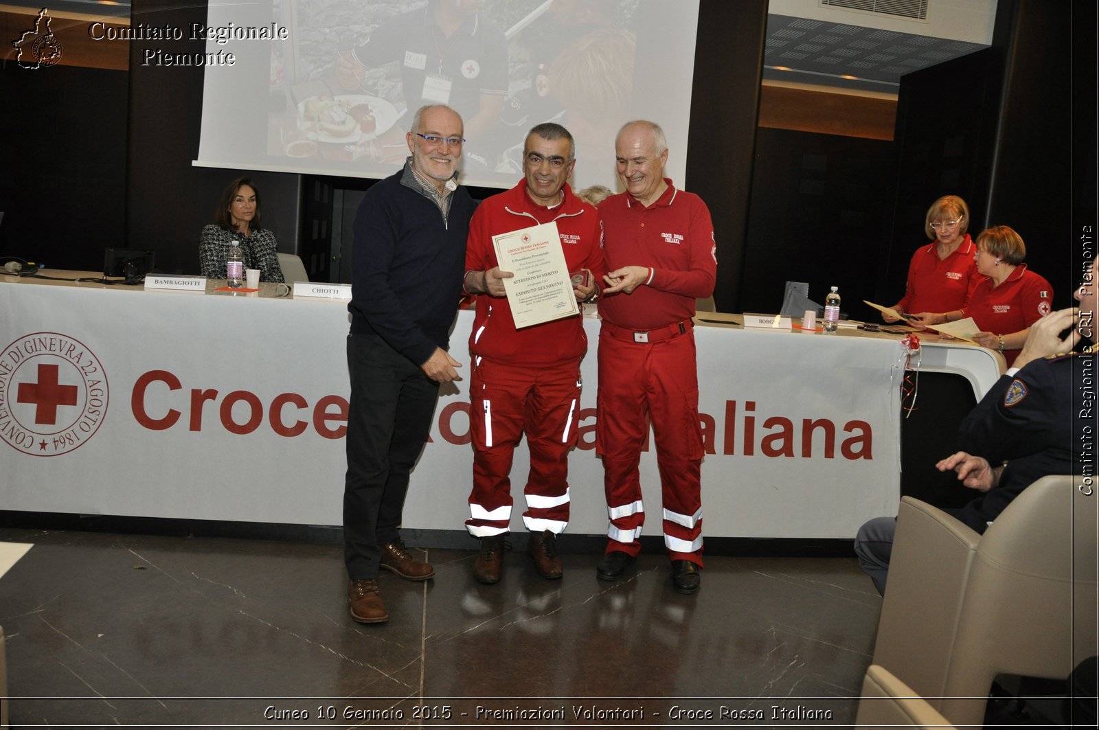 Cuneo 10 Gennaio 2015 - Premiazioni Volontari - Croce Rossa Italiana- Comitato Regionale del Piemonte