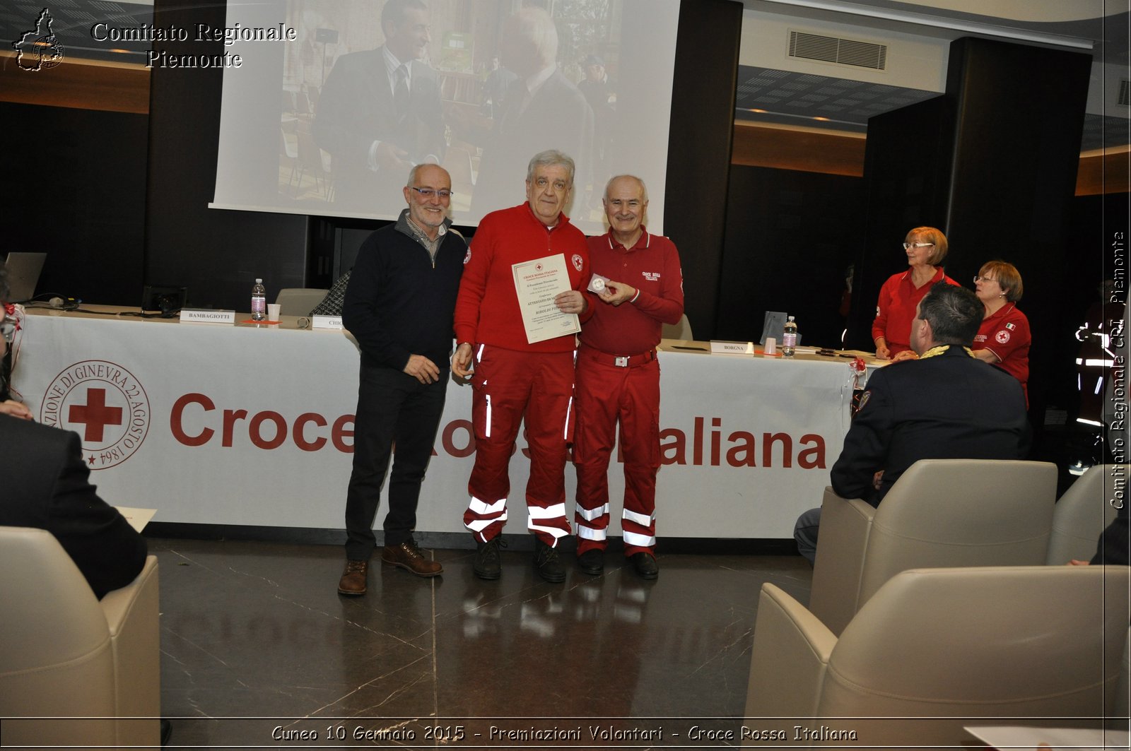 Cuneo 10 Gennaio 2015 - Premiazioni Volontari - Croce Rossa Italiana- Comitato Regionale del Piemonte