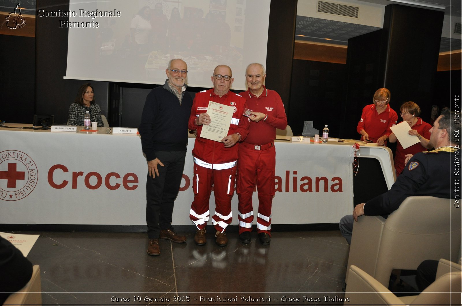 Cuneo 10 Gennaio 2015 - Premiazioni Volontari - Croce Rossa Italiana- Comitato Regionale del Piemonte