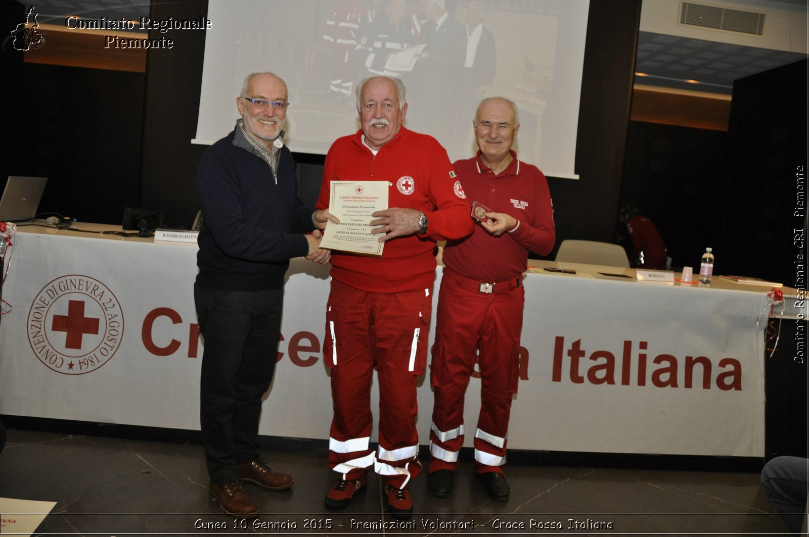 Cuneo 10 Gennaio 2015 - Premiazioni Volontari - Croce Rossa Italiana- Comitato Regionale del Piemonte