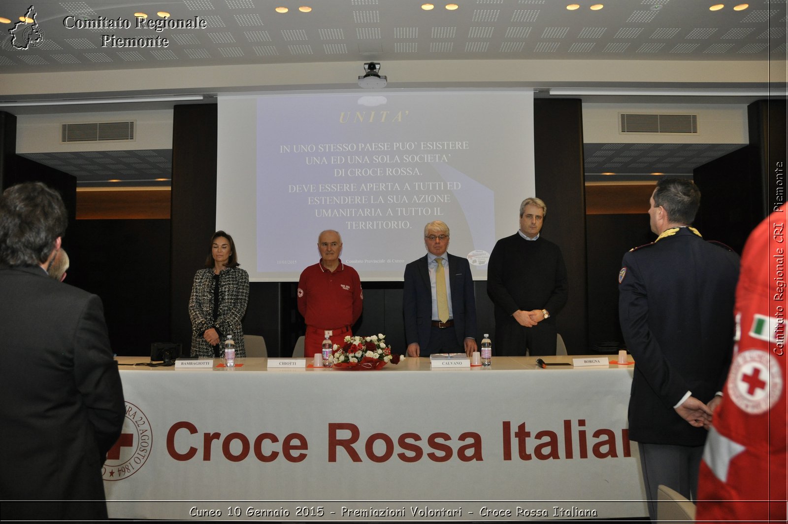 Cuneo 10 Gennaio 2015 - Premiazioni Volontari - Croce Rossa Italiana- Comitato Regionale del Piemonte