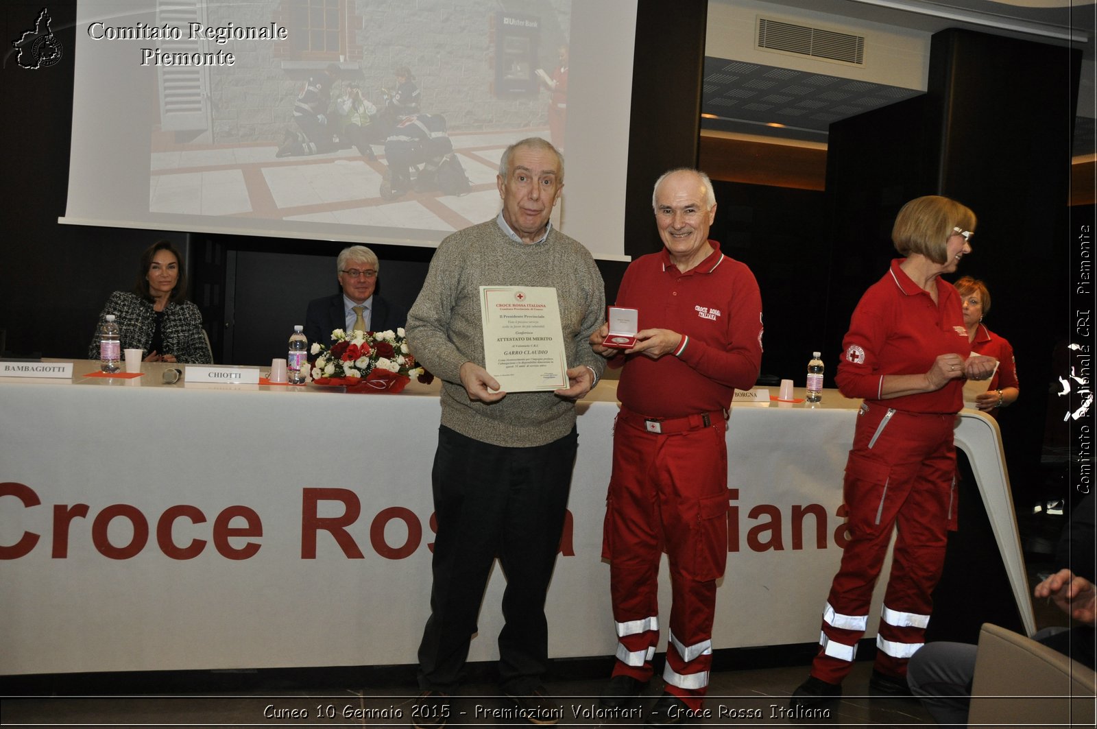 Cuneo 10 Gennaio 2015 - Premiazioni Volontari - Croce Rossa Italiana- Comitato Regionale del Piemonte