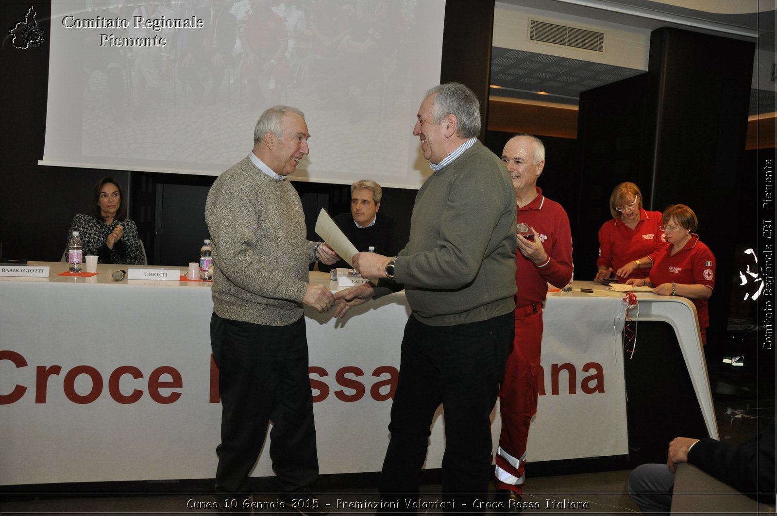 Cuneo 10 Gennaio 2015 - Premiazioni Volontari - Croce Rossa Italiana- Comitato Regionale del Piemonte