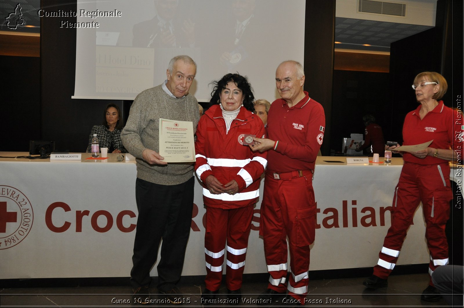 Cuneo 10 Gennaio 2015 - Premiazioni Volontari - Croce Rossa Italiana- Comitato Regionale del Piemonte