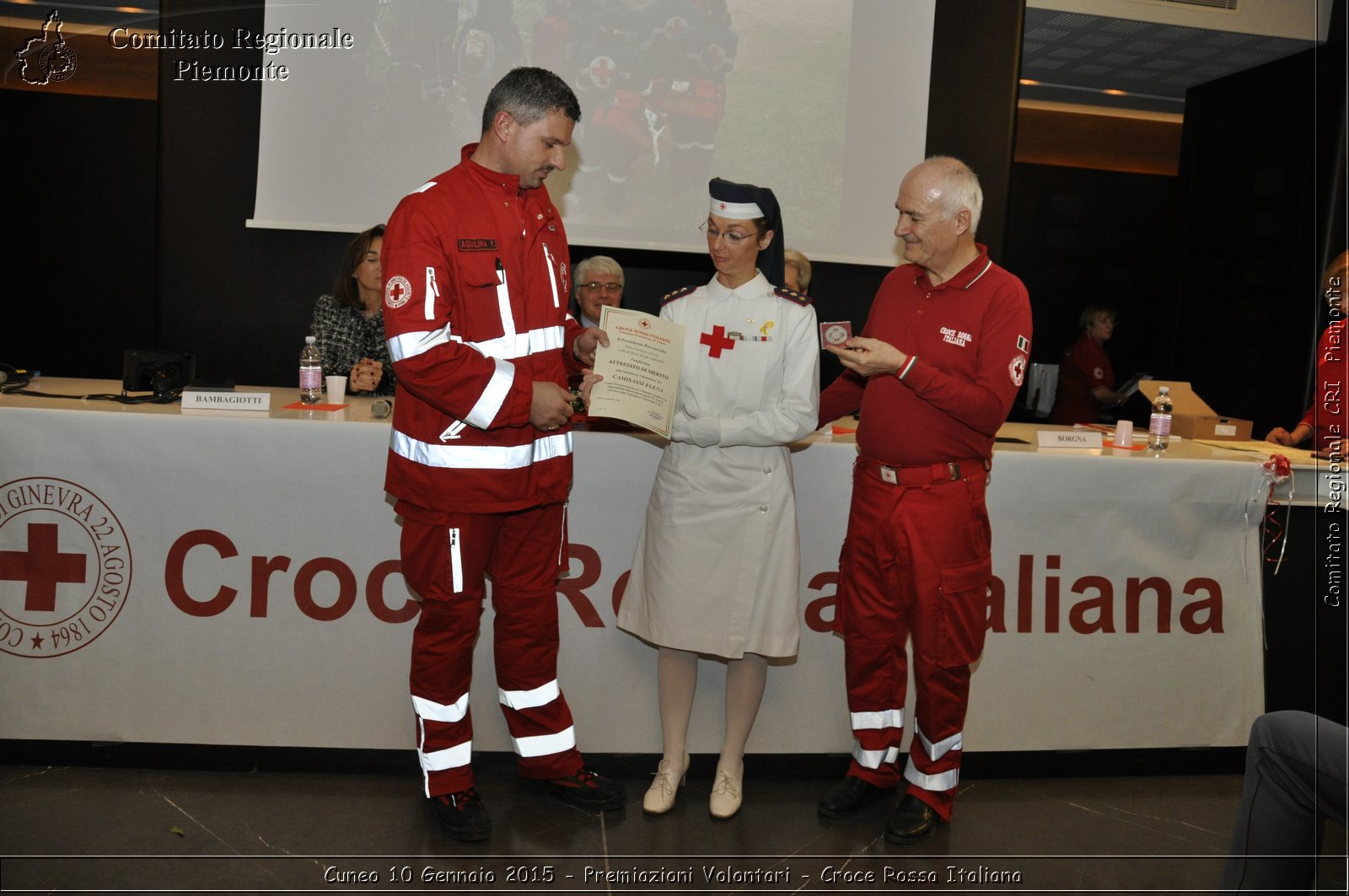 Cuneo 10 Gennaio 2015 - Premiazioni Volontari - Croce Rossa Italiana- Comitato Regionale del Piemonte