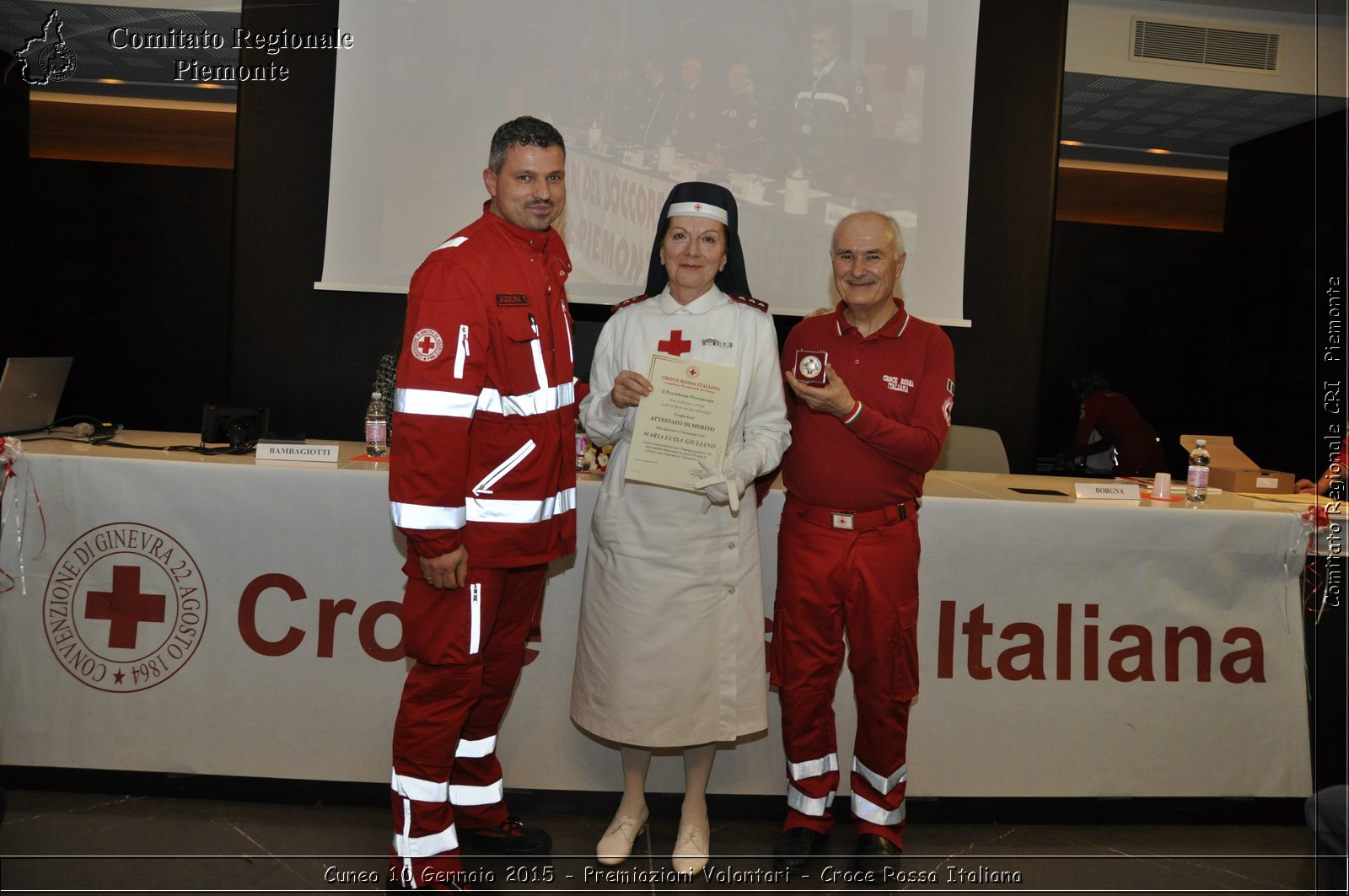 Cuneo 10 Gennaio 2015 - Premiazioni Volontari - Croce Rossa Italiana- Comitato Regionale del Piemonte