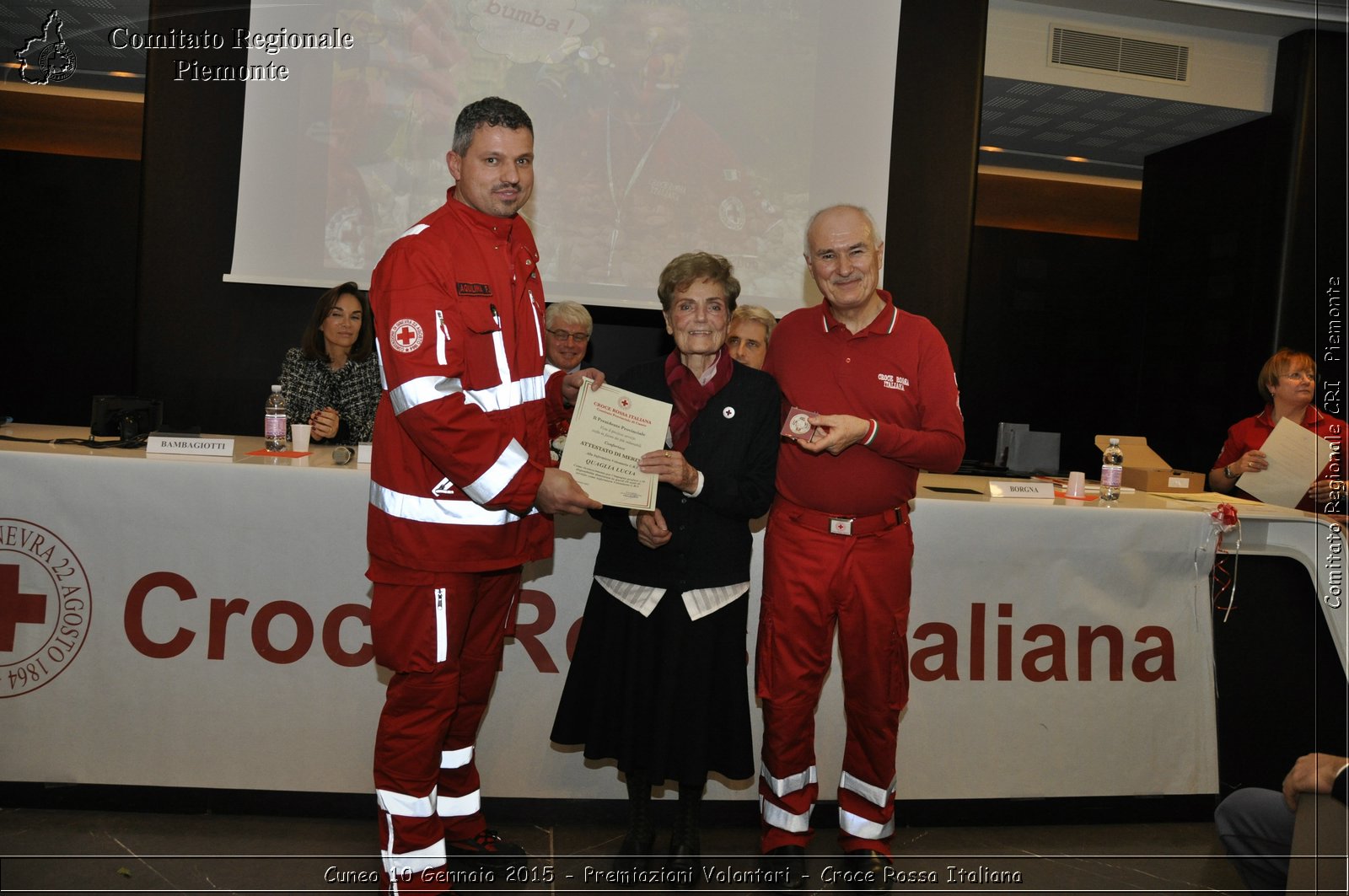 Cuneo 10 Gennaio 2015 - Premiazioni Volontari - Croce Rossa Italiana- Comitato Regionale del Piemonte