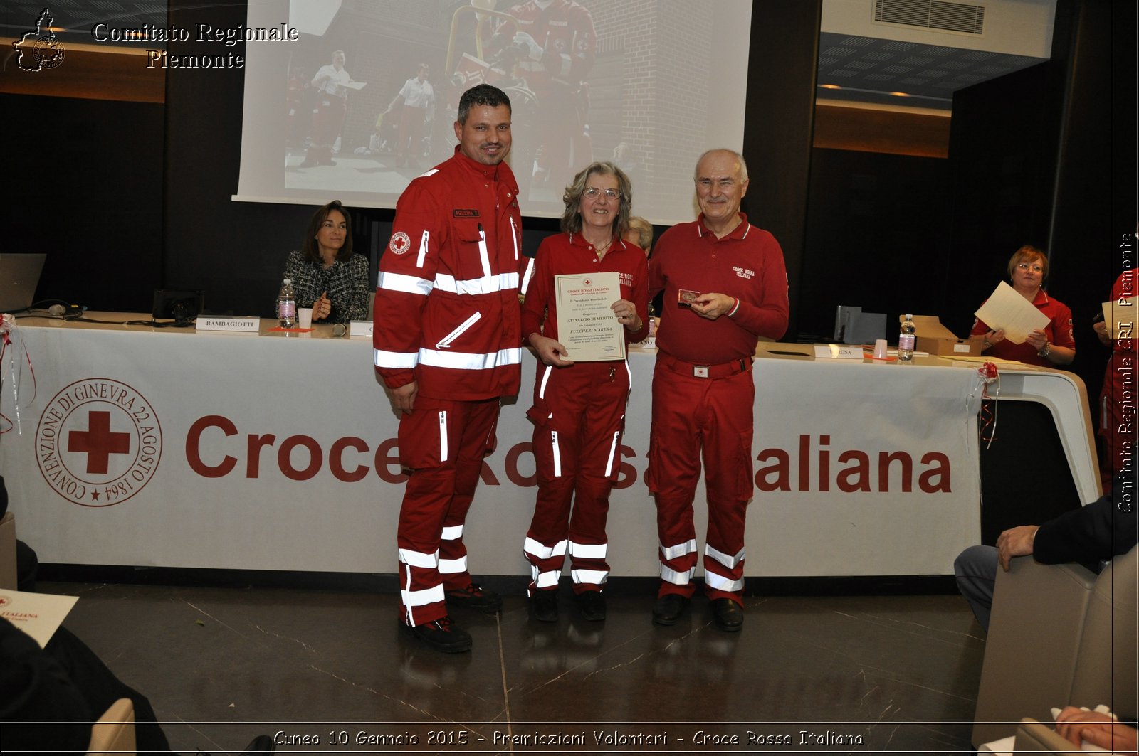 Cuneo 10 Gennaio 2015 - Premiazioni Volontari - Croce Rossa Italiana- Comitato Regionale del Piemonte