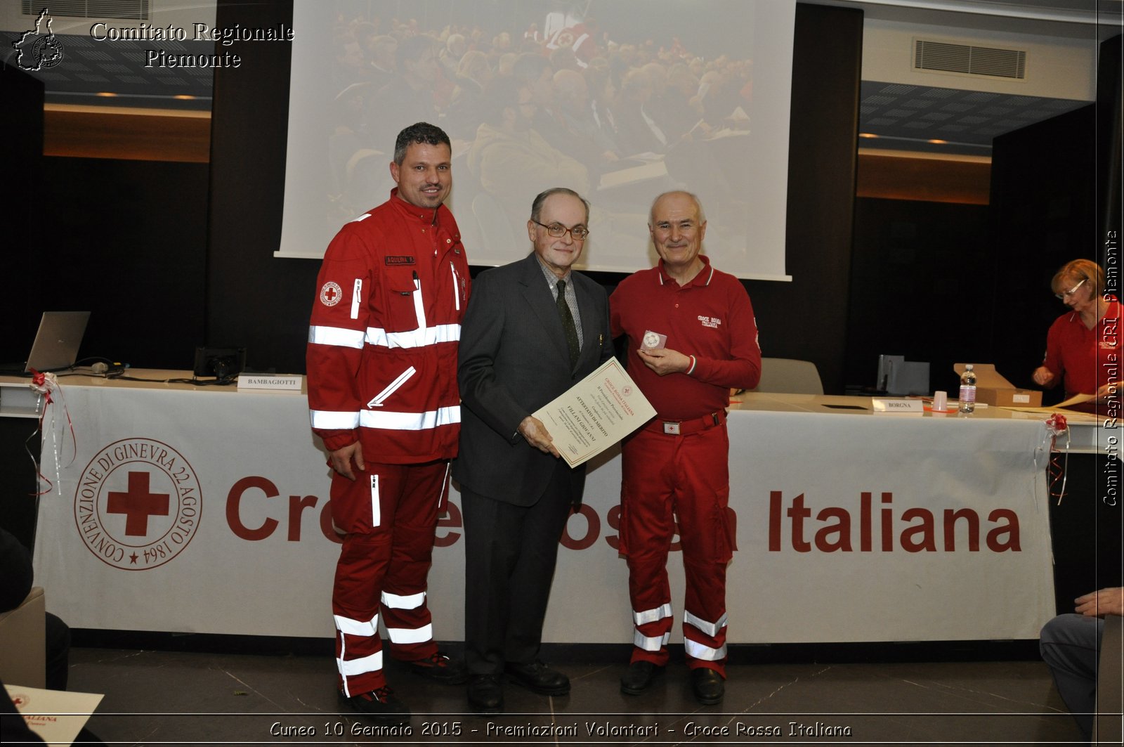 Cuneo 10 Gennaio 2015 - Premiazioni Volontari - Croce Rossa Italiana- Comitato Regionale del Piemonte