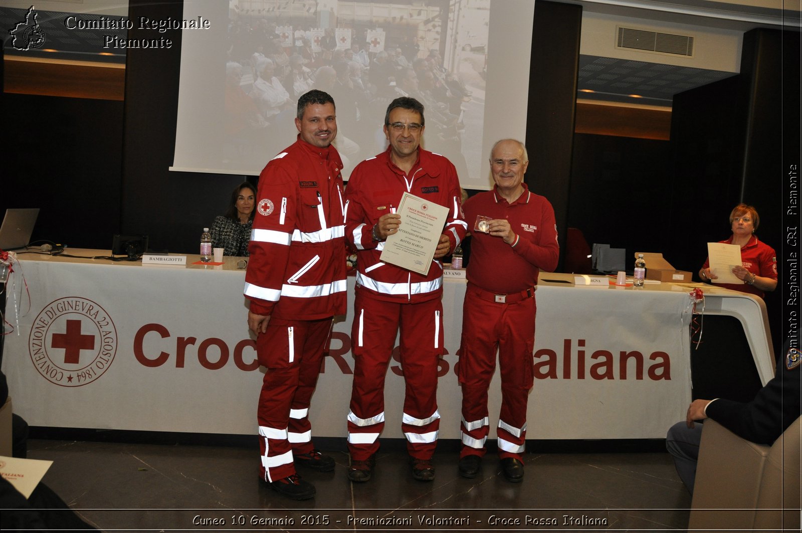 Cuneo 10 Gennaio 2015 - Premiazioni Volontari - Croce Rossa Italiana- Comitato Regionale del Piemonte