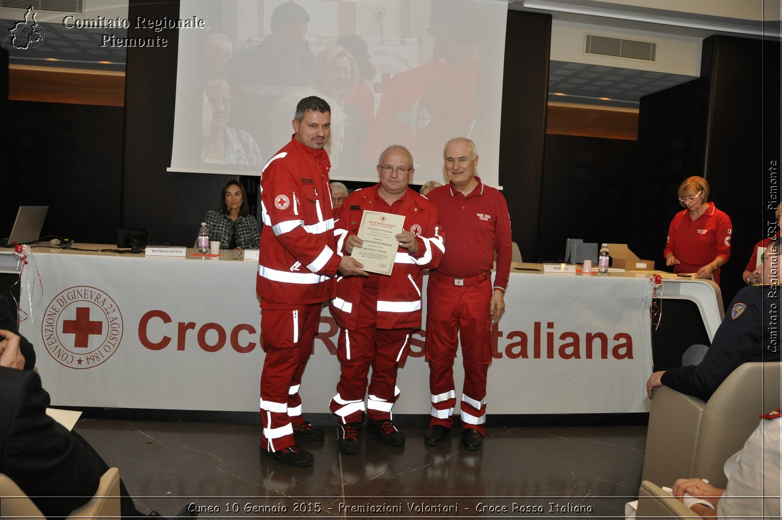 Cuneo 10 Gennaio 2015 - Premiazioni Volontari - Croce Rossa Italiana- Comitato Regionale del Piemonte