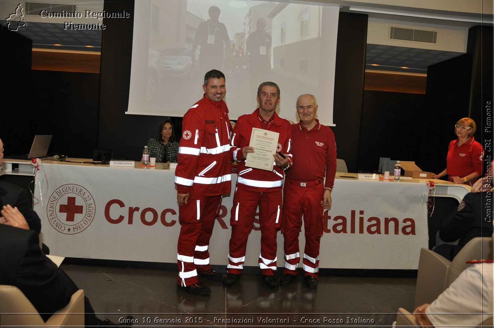 Cuneo 10 Gennaio 2015 - Premiazioni Volontari - Croce Rossa Italiana- Comitato Regionale del Piemonte