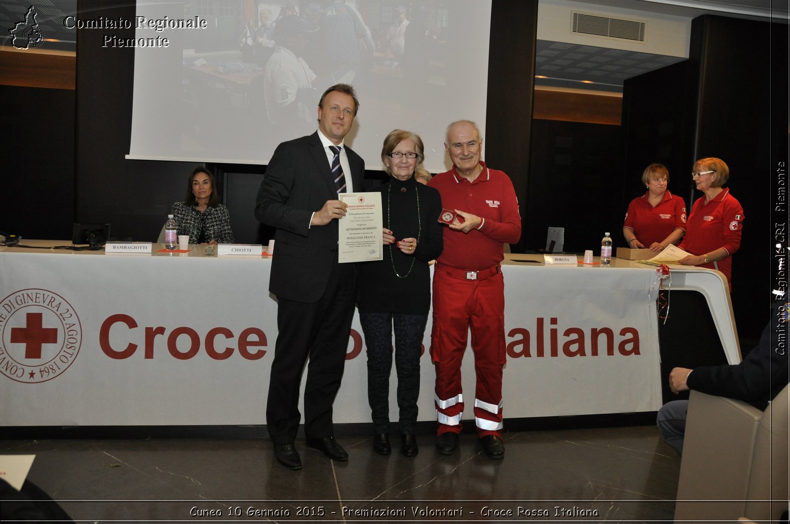 Cuneo 10 Gennaio 2015 - Premiazioni Volontari - Croce Rossa Italiana- Comitato Regionale del Piemonte