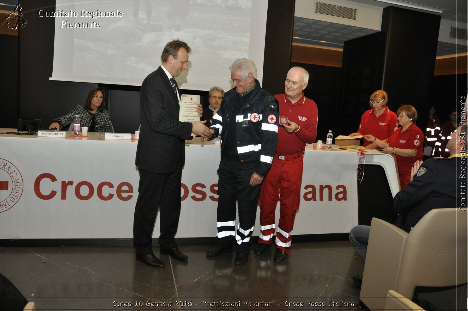 Cuneo 10 Gennaio 2015 - Premiazioni Volontari - Croce Rossa Italiana- Comitato Regionale del Piemonte