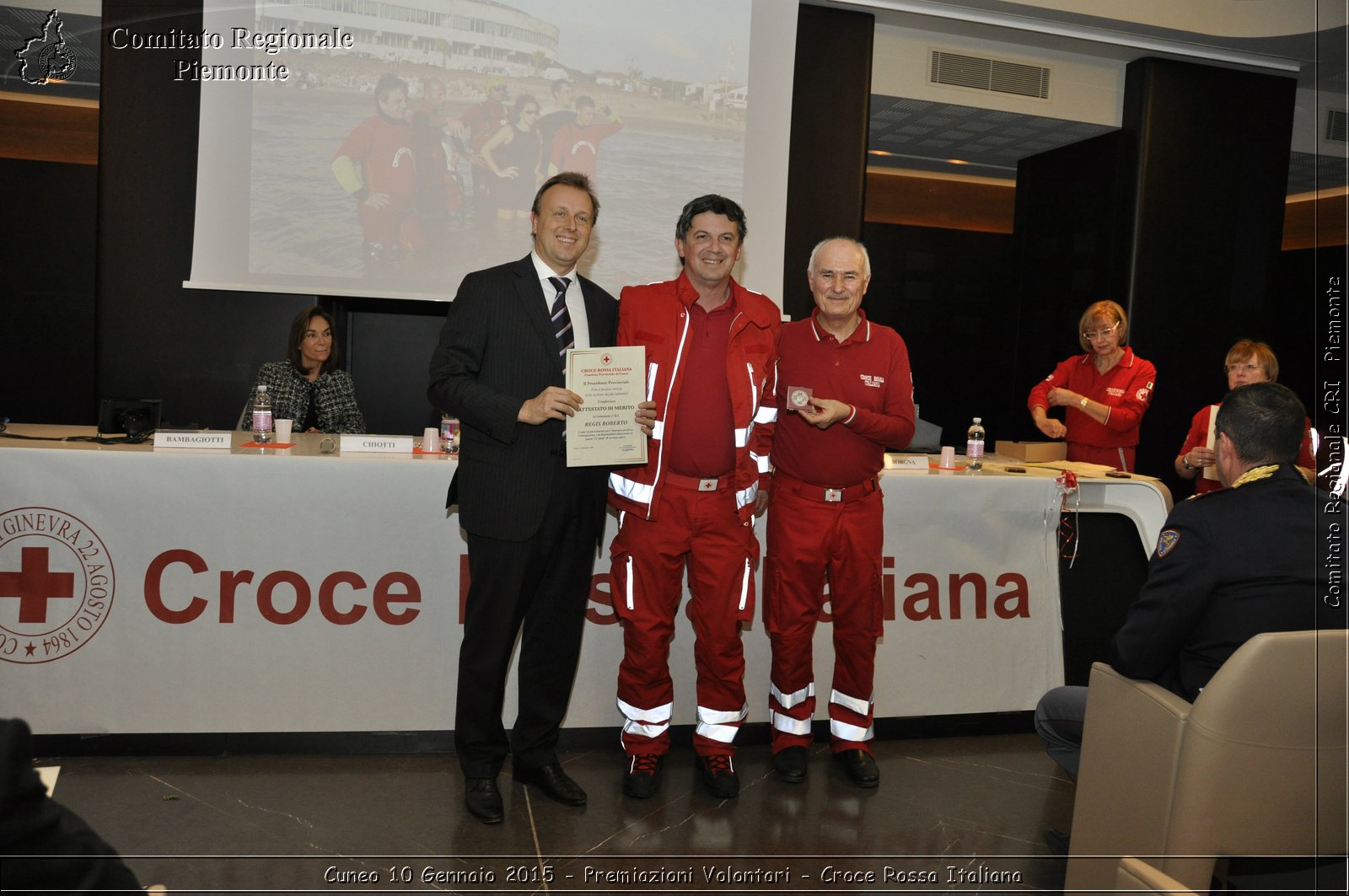 Cuneo 10 Gennaio 2015 - Premiazioni Volontari - Croce Rossa Italiana- Comitato Regionale del Piemonte