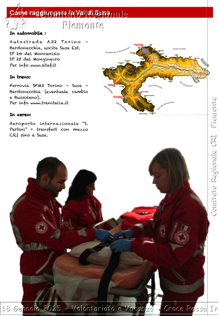 Susa 18 Gennaio 2015 - Volontariato e Vacanza - Croce Rossa Italiana- Comitato Regionale del Piemonte