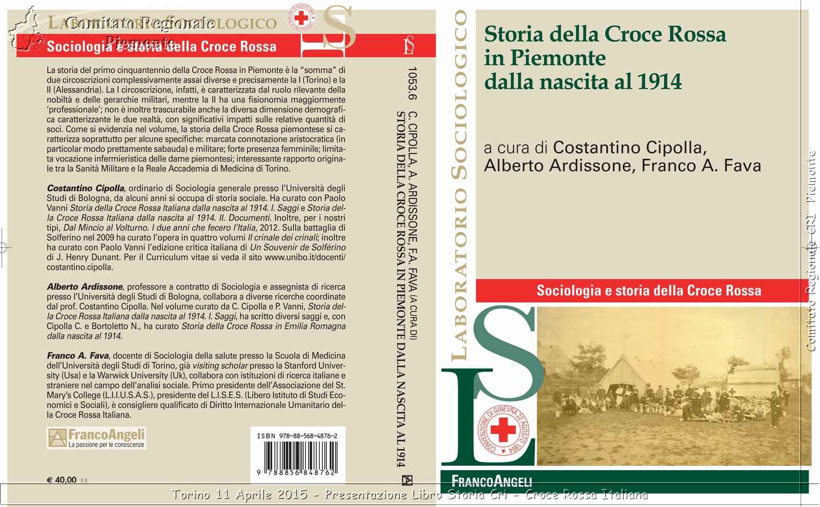 Torino 11 Aprile 2015 - Presentazione Libro Storia Cri - Croce Rossa Italiana- Comitato Regionale del Piemonte