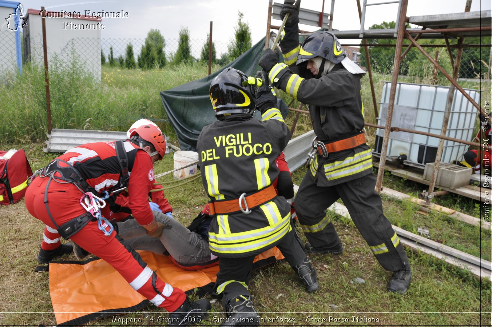 Mappano 14 Giugno 2015 - Simulazione Interforze - Croce Rossa Italiana- Comitato Regionale del Piemonte