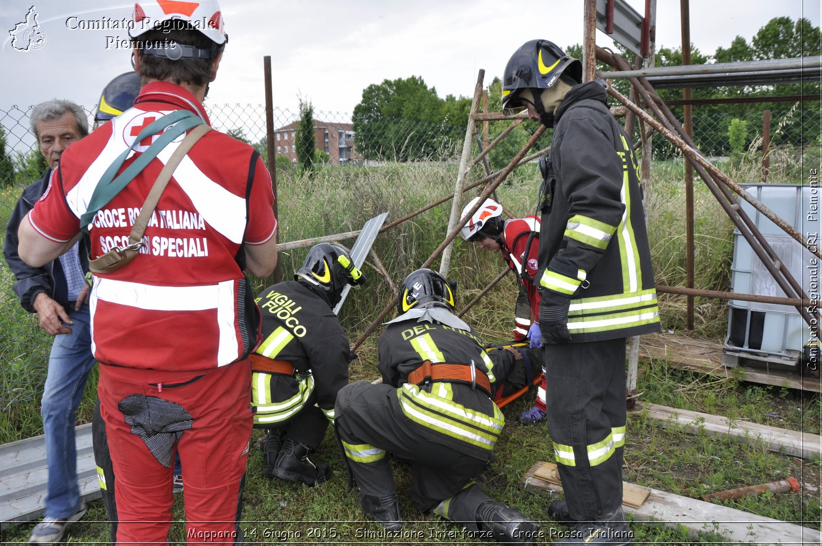 Mappano 14 Giugno 2015 - Simulazione Interforze - Croce Rossa Italiana- Comitato Regionale del Piemonte