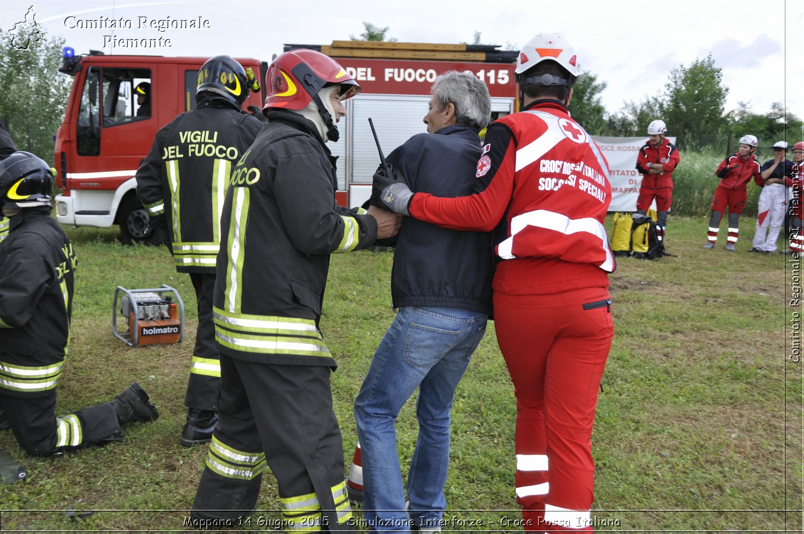 Mappano 14 Giugno 2015 - Simulazione Interforze - Croce Rossa Italiana- Comitato Regionale del Piemonte