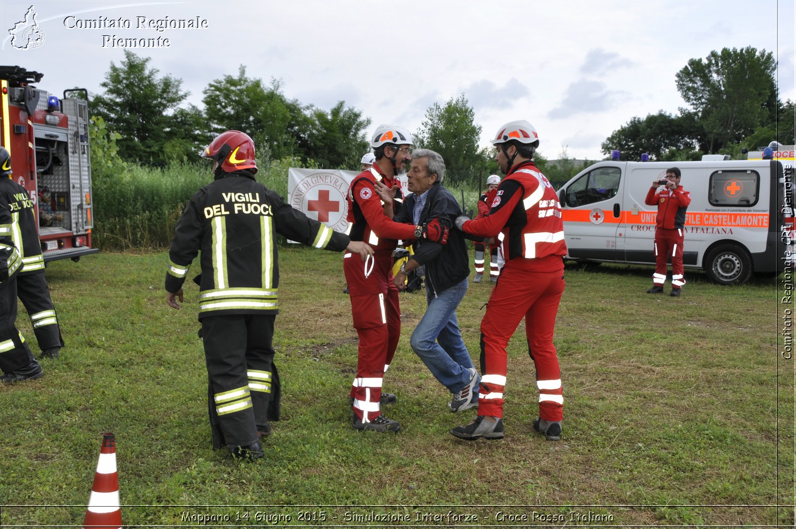 Mappano 14 Giugno 2015 - Simulazione Interforze - Croce Rossa Italiana- Comitato Regionale del Piemonte