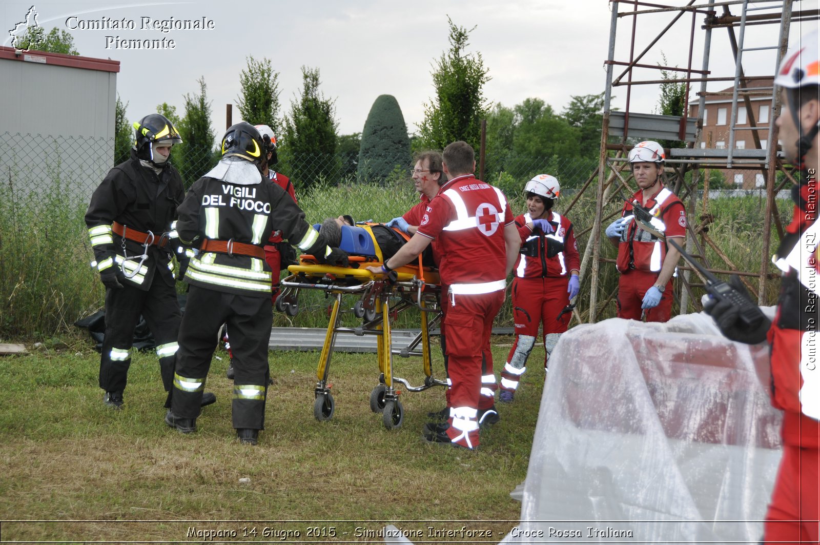 Mappano 14 Giugno 2015 - Simulazione Interforze - Croce Rossa Italiana- Comitato Regionale del Piemonte